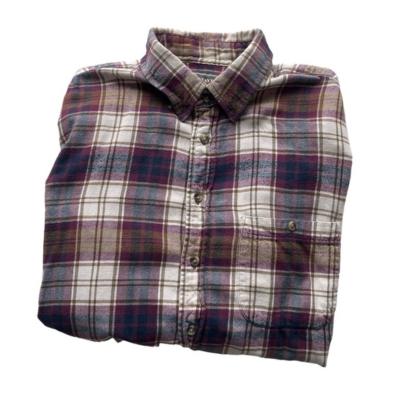 David Taylor Plaid Cotton Flannel Purple Size XL Tall Soft button up shirt - Picture 10 of 11